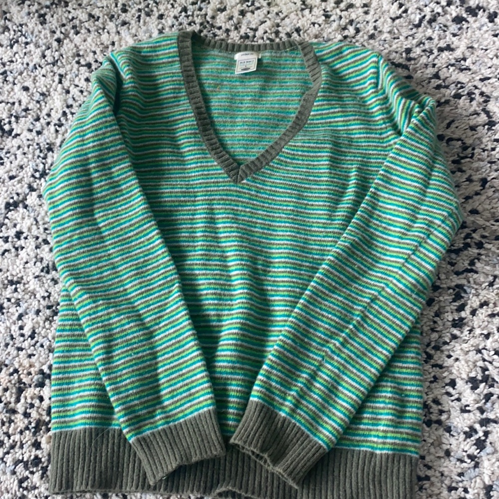 Children Large green and blue sweater